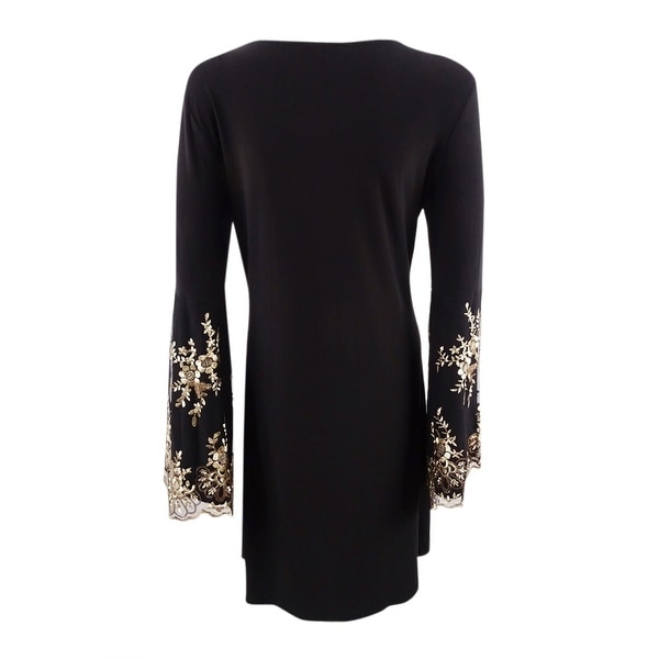 msk embroidered shift dress