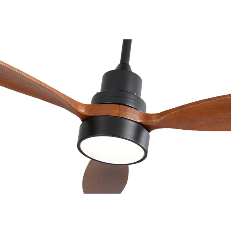 48" and 52" Integrated LED Ceiling Fan with Light and Remote, Reversible DC Motor