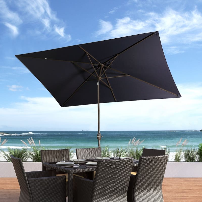 10 ft. Aluminum Rectanglar Market Patio Umbrella without Base