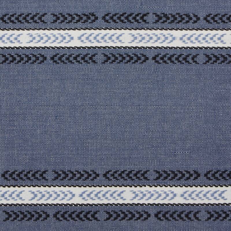 DII Dobby Striped Fringe Ribbed Table Runner