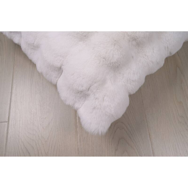 Valencia Fur Textured Solid Color Throw Pillow