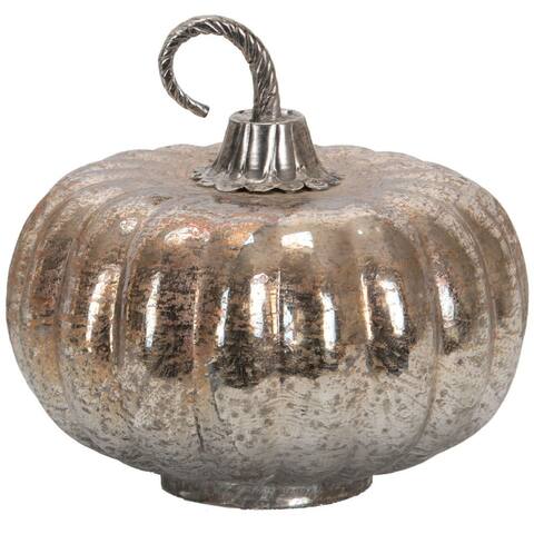 A&B Home Foil Glass Lustre Mercury Pumpkin
