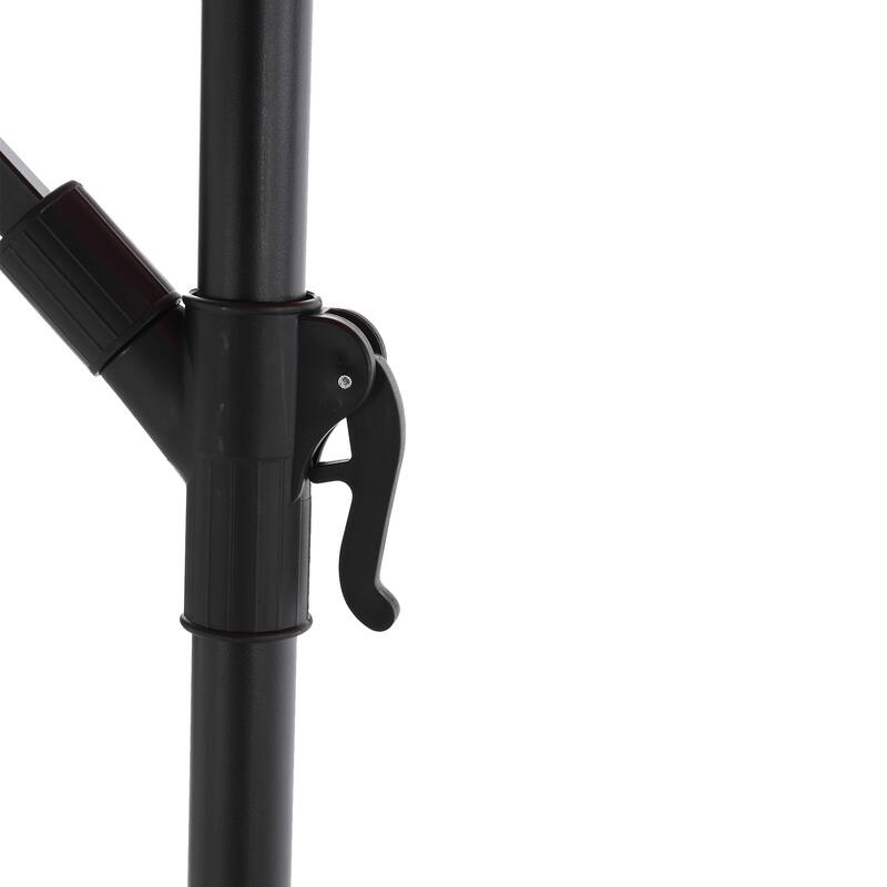 10ft LED Light Hanging Patio Umbrella w/ Adjustable Dual-Handle System