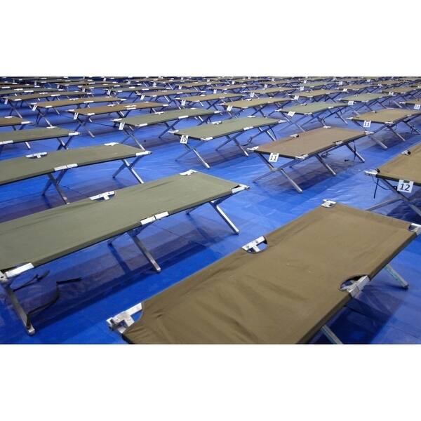 More Than 168 Cots Sit At Kunsan Air Base During Civilian Evacuation