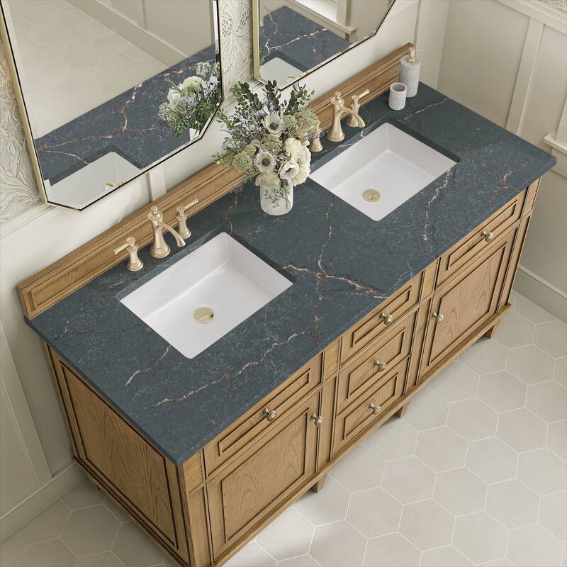James Martin Vanities 424-V60D-FPBL Lorelai 60" Free Standing Double