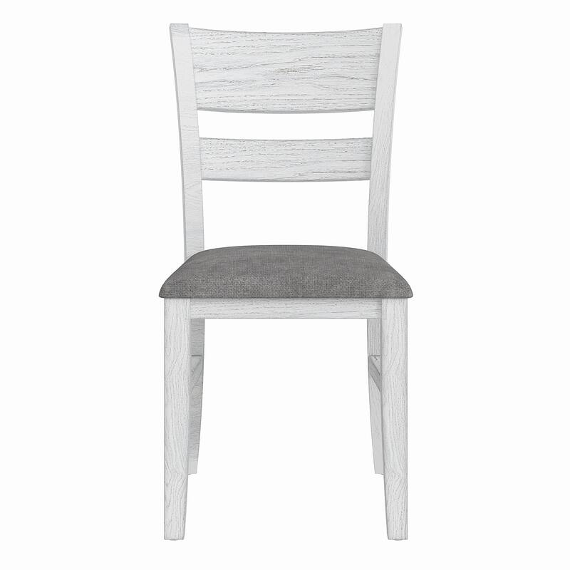 VECELO Dining Chairs Set of 2/4/6, Solid Wood Dining Chairs with Linen Fabric Seating