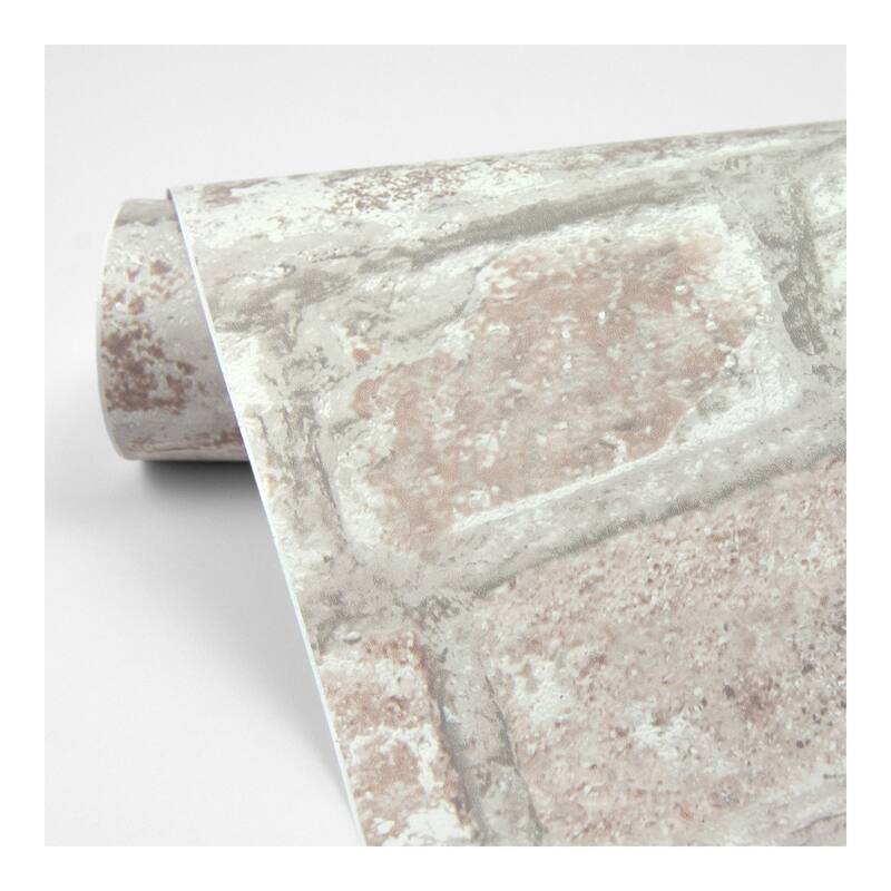 InHome White Washed Denver Brick Peel & Stick W - 198in x 20.5in x 0.025in