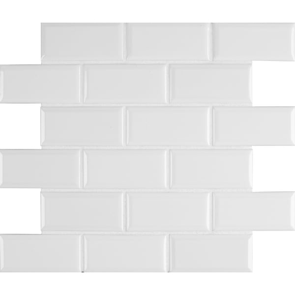 MSI SMOT-PT-2X4B 2" x 4" Brick Joint Mosaic Tile - Glossy Porcelain Visual - Sold by Carton (13.35 SF/Carton)