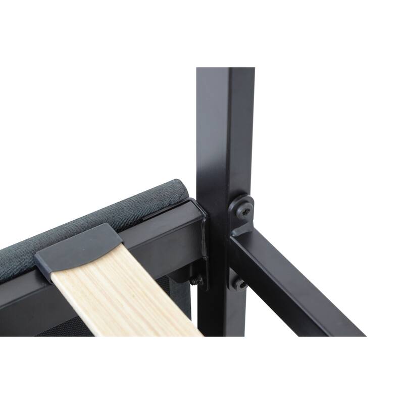 Dark Grey Twin Size Platform Bed with 4 Storage Drawers,USB Charging Station and LED Lights