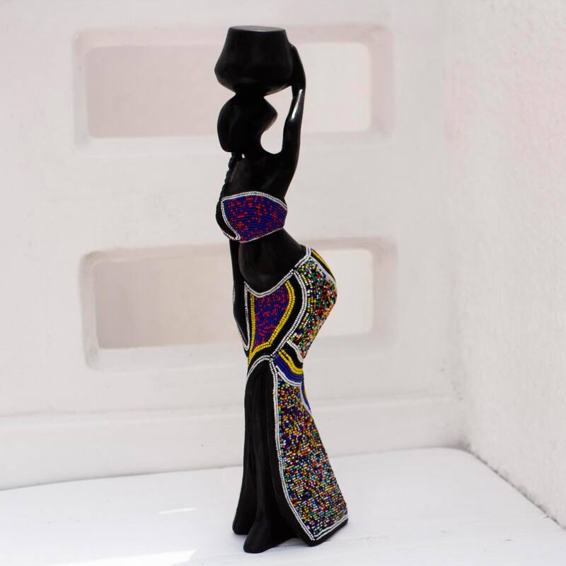 Novica Handmade Ohemaa Sese Wood Sculpture
