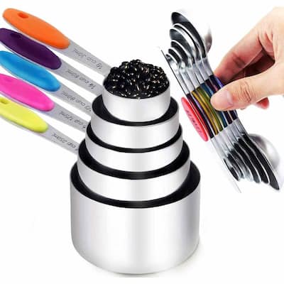 measuring cups and magnetic measuring spoons set stainless steel measuring cup