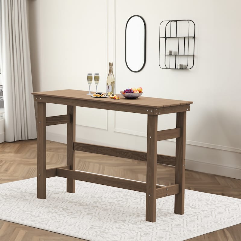 40-inch Outdoor Patio HDPE Pub Bar Table, Balcony Table