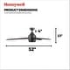 preview thumbnail 21 of 26, 52" Honeywell Eamon Bronze Modern Indoor LED Ceiling Fan with Light, Remote Control