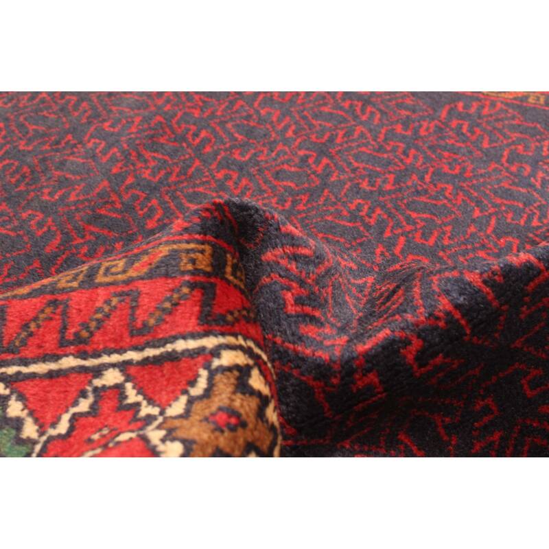 ECARPETGALLERY Hand-knotted Teimani Dark Navy Wool Rug - 2'10 x 4'6