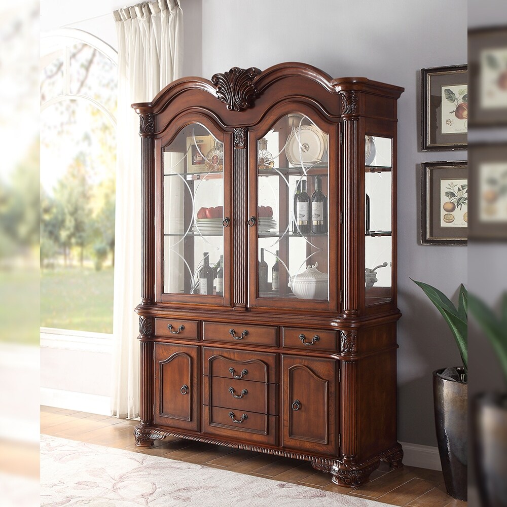 Cherry wood top sideboard cabinet
