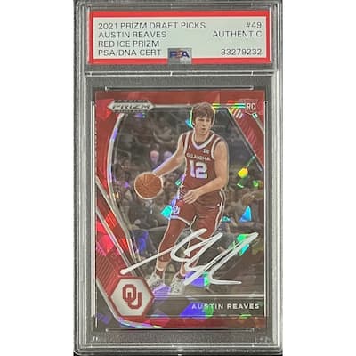 Austin Reaves 2021 Panini Prizm Red Ice Signed Rookie Card #49 Auto PSA 83279232 - 8'6" x 11'6"