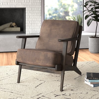 NPD Furniture Albert Solid Wood Frame Accent Chair