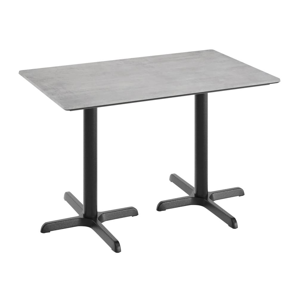 Commercial HPL Tabletop with Table Height Crisscross Base - 48"W x 30"D x 29.5"H