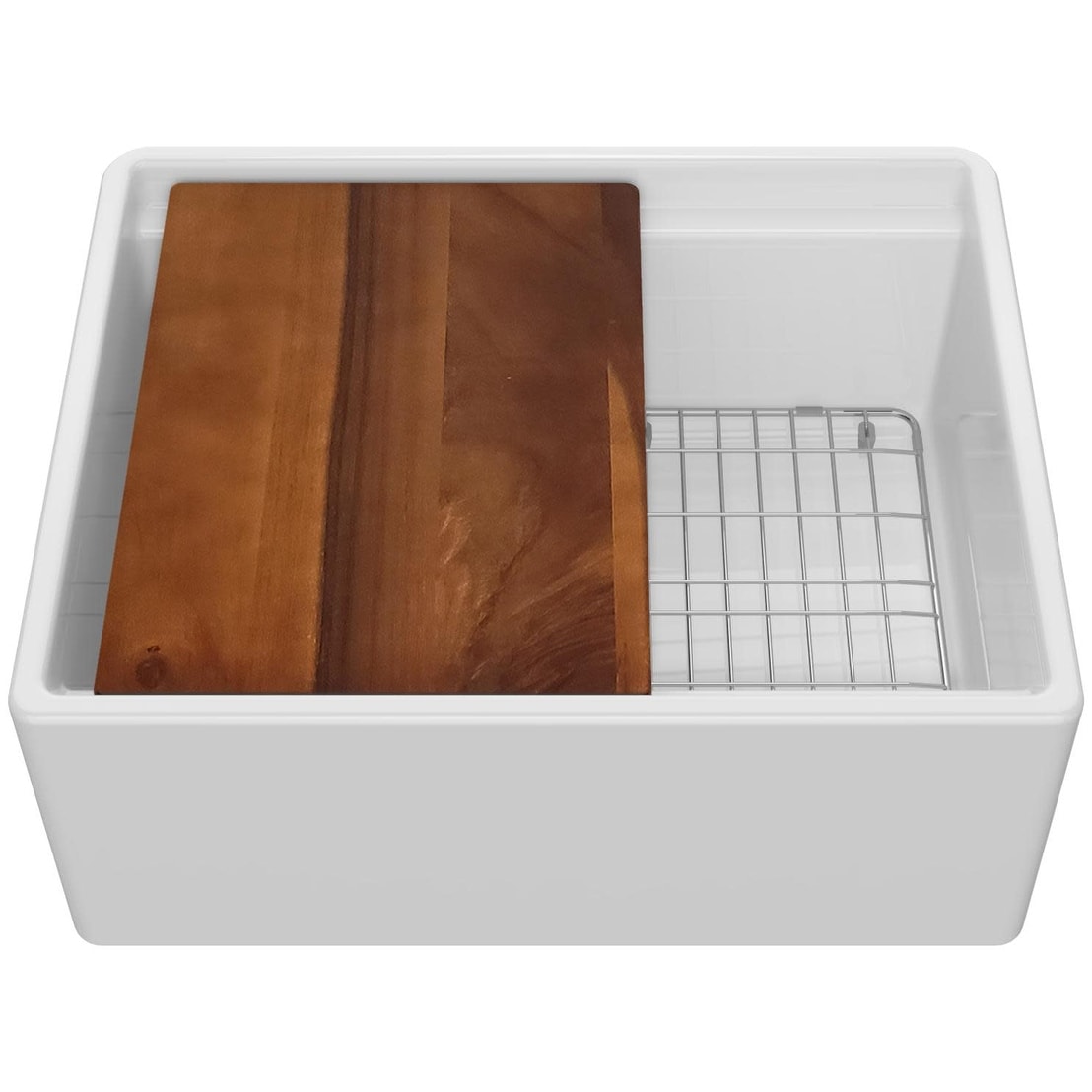 Whitehaus WHLW2419 Fireclay 24" Undermount Single Basin Fireclay