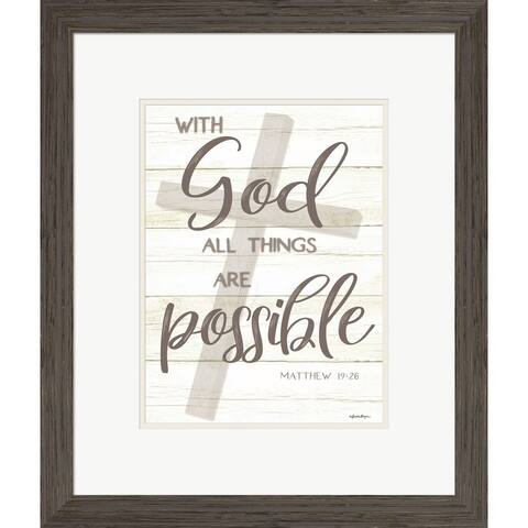 Susie Boyer 'With God All Things Are Possible' Framed Art