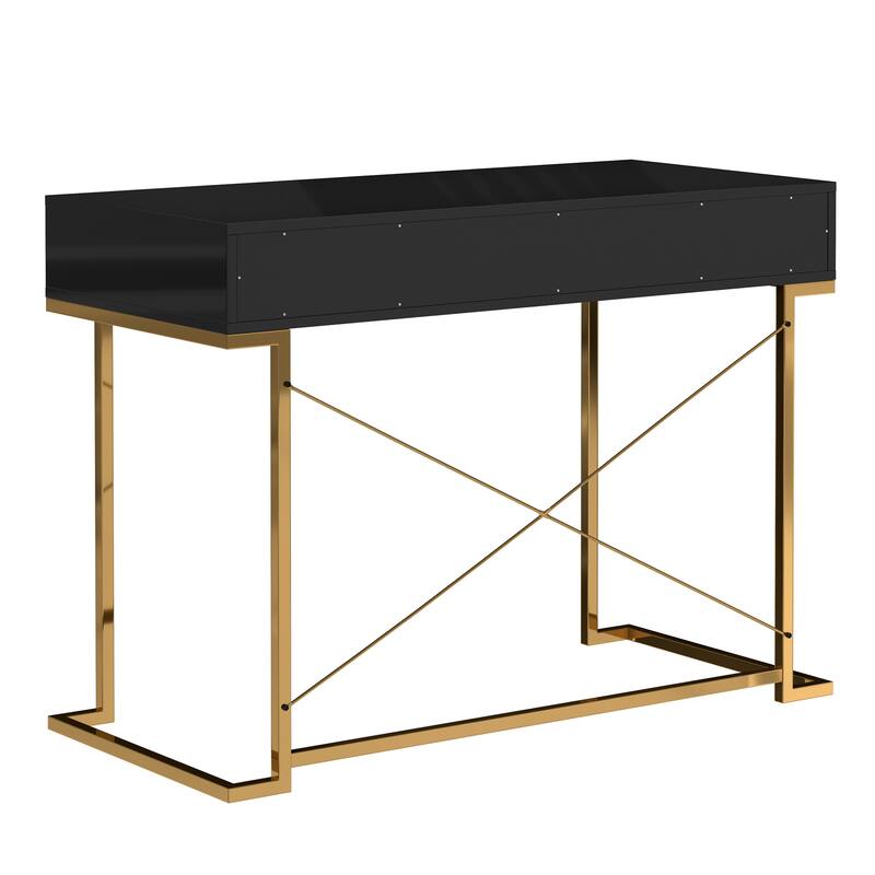 Glossy Storage Home Office Desk with Drawer