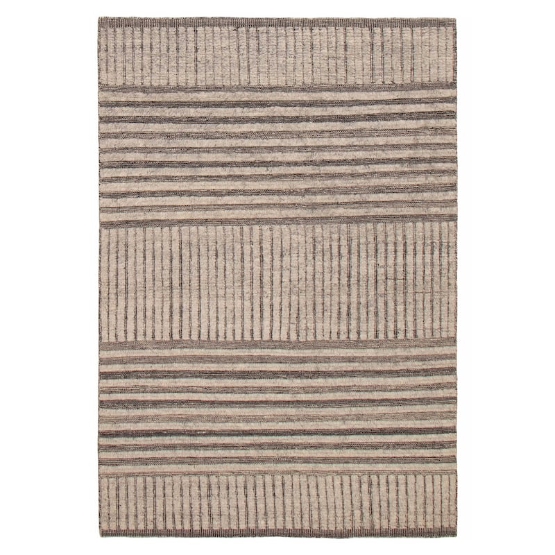 ECARPETGALLERY Hand-knotted Tangier Grey Wool Rug - 5'3 x 7'9 - Grey - 5'3 x 7'9
