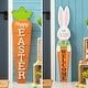 preview thumbnail 10 of 12, Glitzhome 42"H Easter Wooden Metal Carrot Bunny Porch Sign Spring Gifts