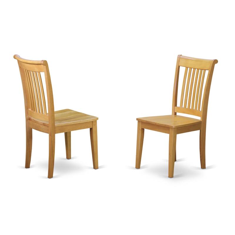 HomeStock 5-Pc Natural Oak Finish Solid Wood Top - Dining Room Set - Seats 4