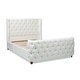 preview thumbnail 9 of 16, Geneva Curved Wing Upholstered Platform Bed with Headboard