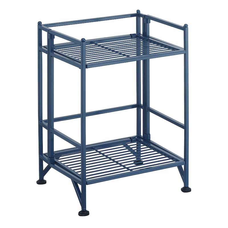 Convenience Concepts Xtra Storage 2 Tier Folding Metal Shelf - Cobalt Blue