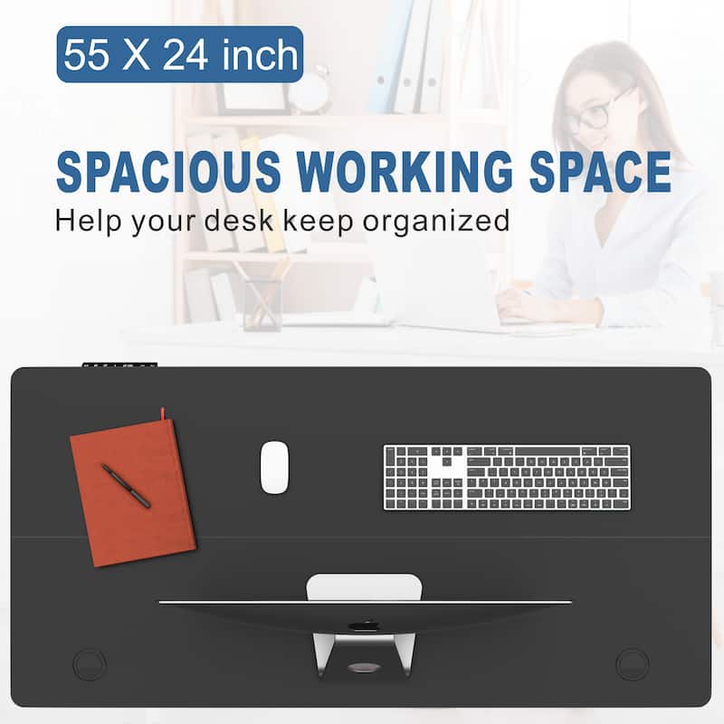 Futzca Height Adjustable Electric Standing Desk Sit Stand Computer Stand up Desk with Splice Board