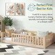 preview thumbnail 9 of 32, Twin Size Floor Bed for Kids with Safety Guardrails and Door and Slats