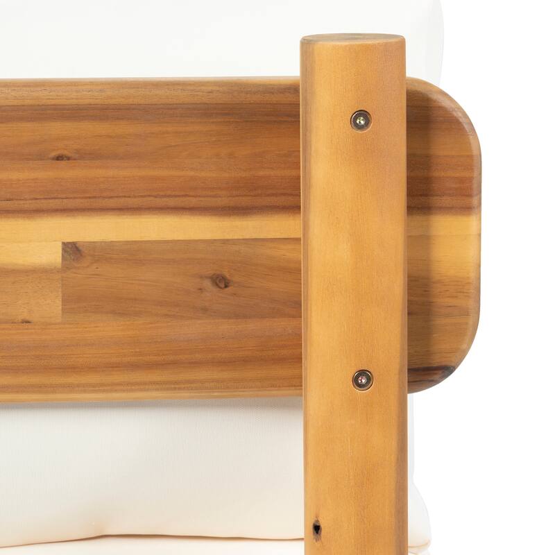 Christopher Knight Home - Ardeno Outdoor Acacia Wood Patio Chair with Cushions and Water-Repellent Fabric, Set of 2 - 25.98