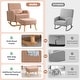 preview thumbnail 9 of 46, HOMYKA 27.95” Rocking Chair, Teddy Velvet Fabric with Pillow and Ottoman