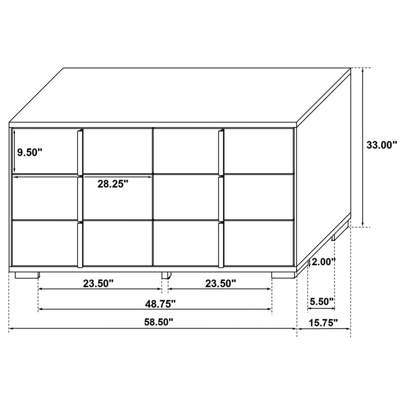 Marceline Contemporary Wood 6-drawer Bedroom Dresser