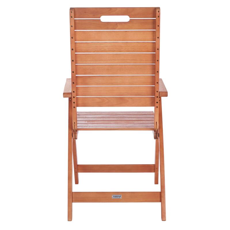 SAFAVIEH Outdoor Ottolien Folding Chair (Set of 2) - 29W x 42D x 22H