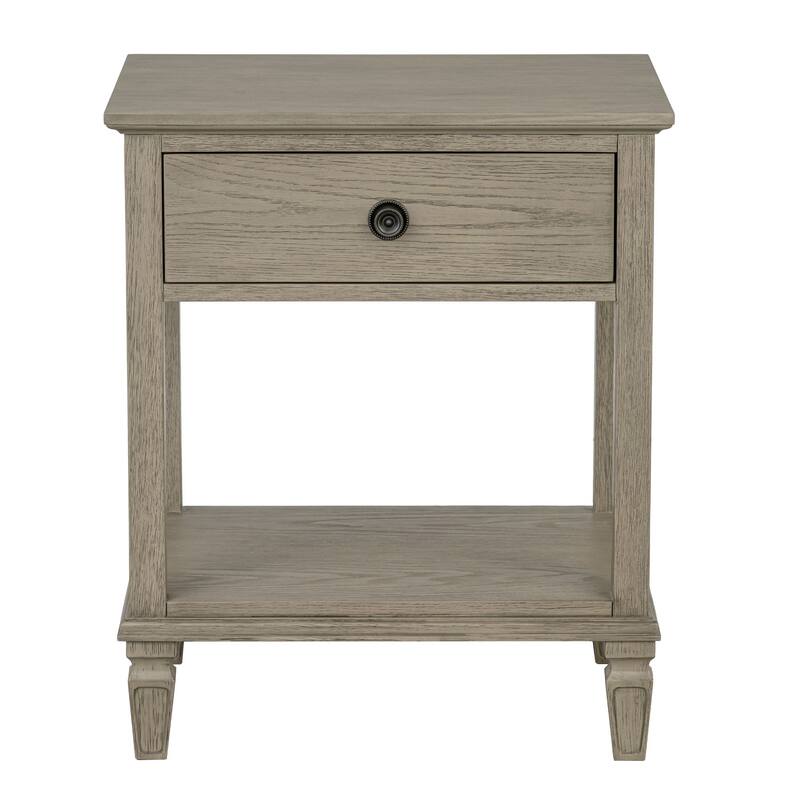 Madison Park Signature Victoria one-drawer wood bedside table with shelf