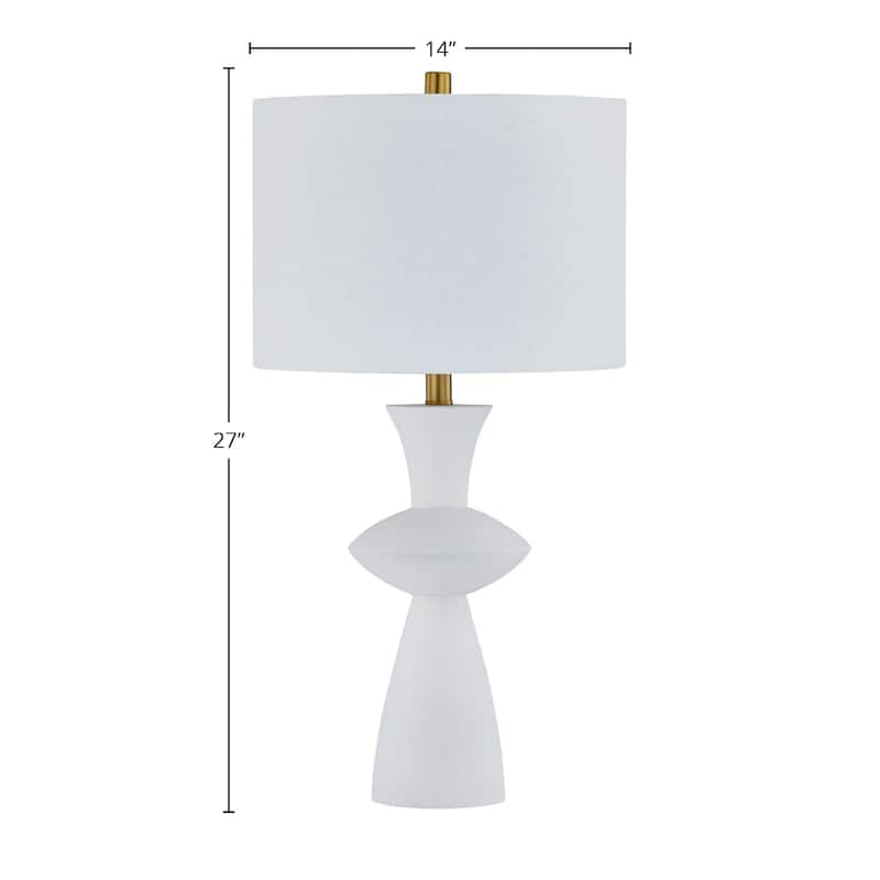 Jayden 27" Table Lamp with Linen Shade, White (Set of 2)