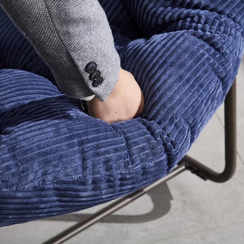 Premium Oversized Rocking Recliner - All-Weather Woven Rattan Chair for Indoor & Outdoor Comfort