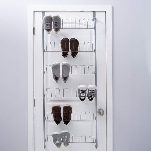 Organize It All 18 Pair Over the Door Shoe Rack x x