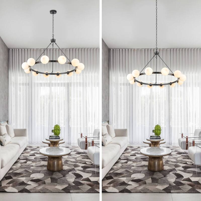 12-Light Wagon Wheel Chandelier Sputnik Chandelier Bubble Chandelier