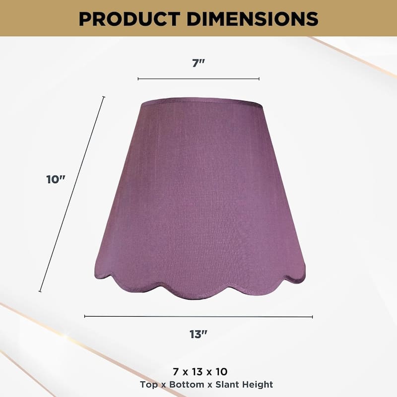Royal Designs Scallop Empire Lamp Shade Set of 2 - 7 x 13 x 10