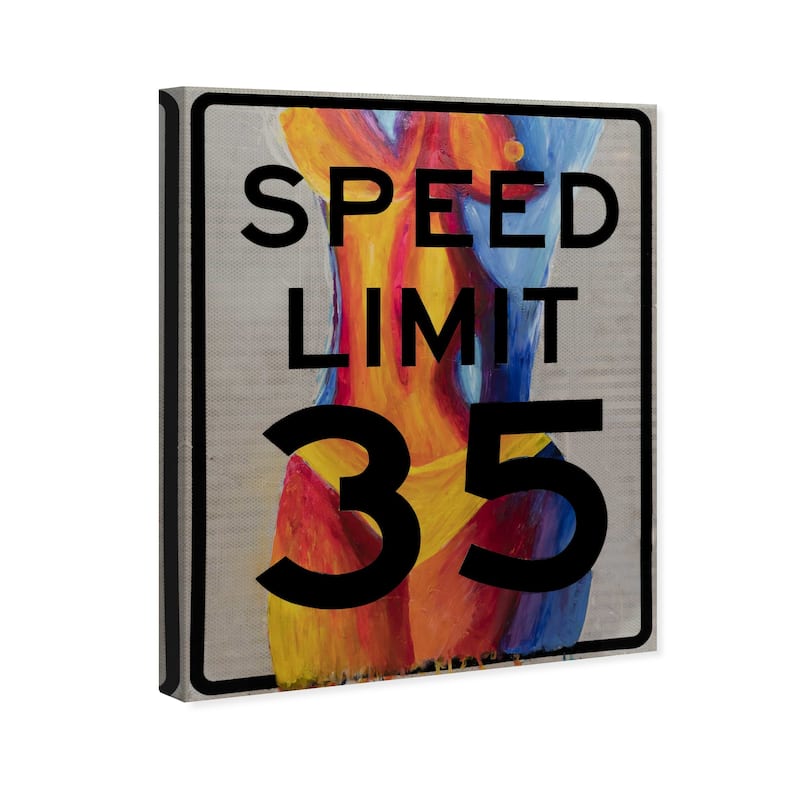 Wynwood Studio JJ Hammond - Speed Limit 35 Modern & Contemporary Wall Art Canvas Print