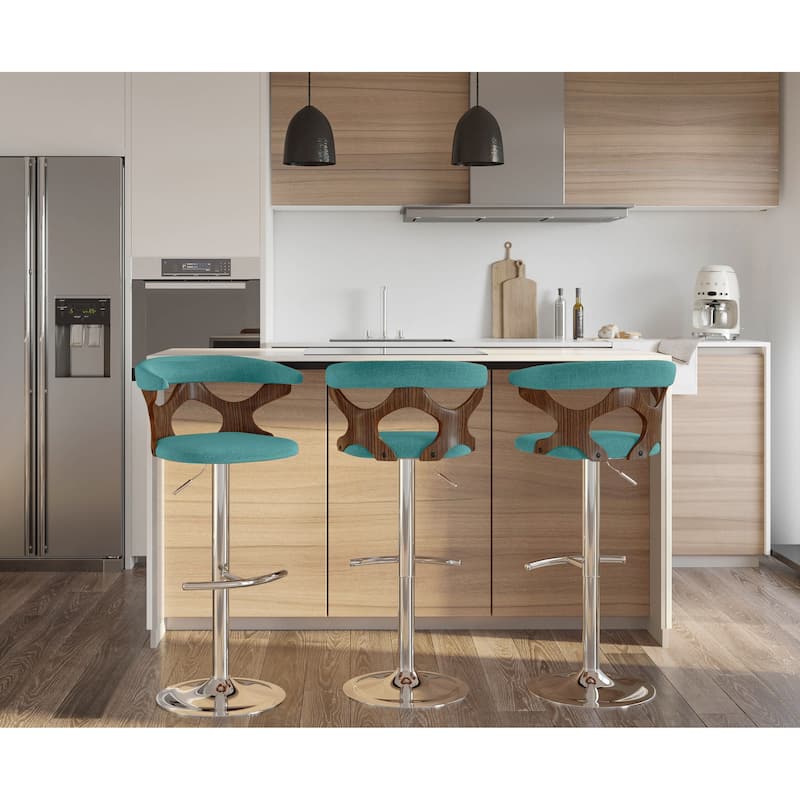 Carson Carrington Viby Adjustable Bar Stool with Rounded T Footrest (Set of 2)
