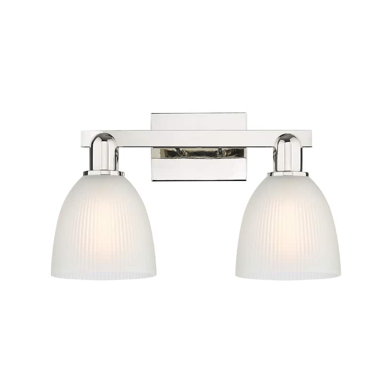Innovations Lighting 716-2W-11-17 Castile Vanity Castile 2 Light 17" - Polished Nickel / White