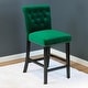 preview thumbnail 25 of 27, Silver Orchid Flohr Tufted Polyester Velvet Counter Chairs (Set of 2) - 40.5"h x 18.5"w x 22.5"d - 40.5"h x 18.5"w x 22.5"d Emerald Green