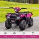 preview thumbnail 22 of 25, Aosom 12V Kids ATV Quad Car with Forward Backward Function, Kids with Wear-Resistant Wheels, Music, LED Headlights