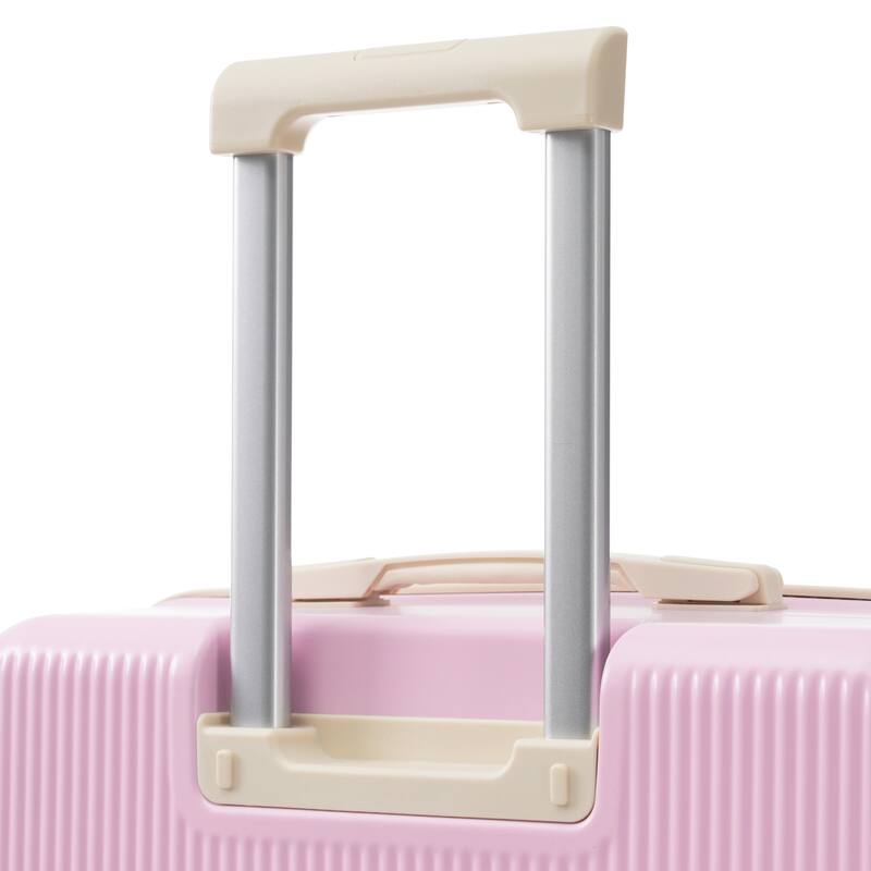 Luggage Sets 5 Piece with Half-opening, Hardside Carry On Suitcase Set with Double Spinner Wheel, with USB Port,TSA Locks