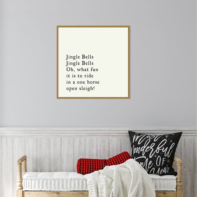Jingle Bells by Amanti Art Portfolio Framed Canvas Wall Art