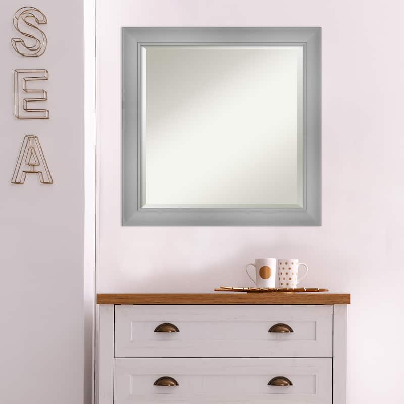 Beveled Wall Mirror - Flair Polished Nickel Frame